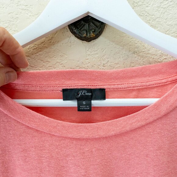 J Crew Womens Small Coral Ruffle Sleeve Top Oversized Casual Shirt - Picture 2 of 7